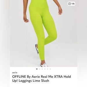 OFFLINE By Aerie Real Me XTRA Hold Up! Leggings Lime Slush